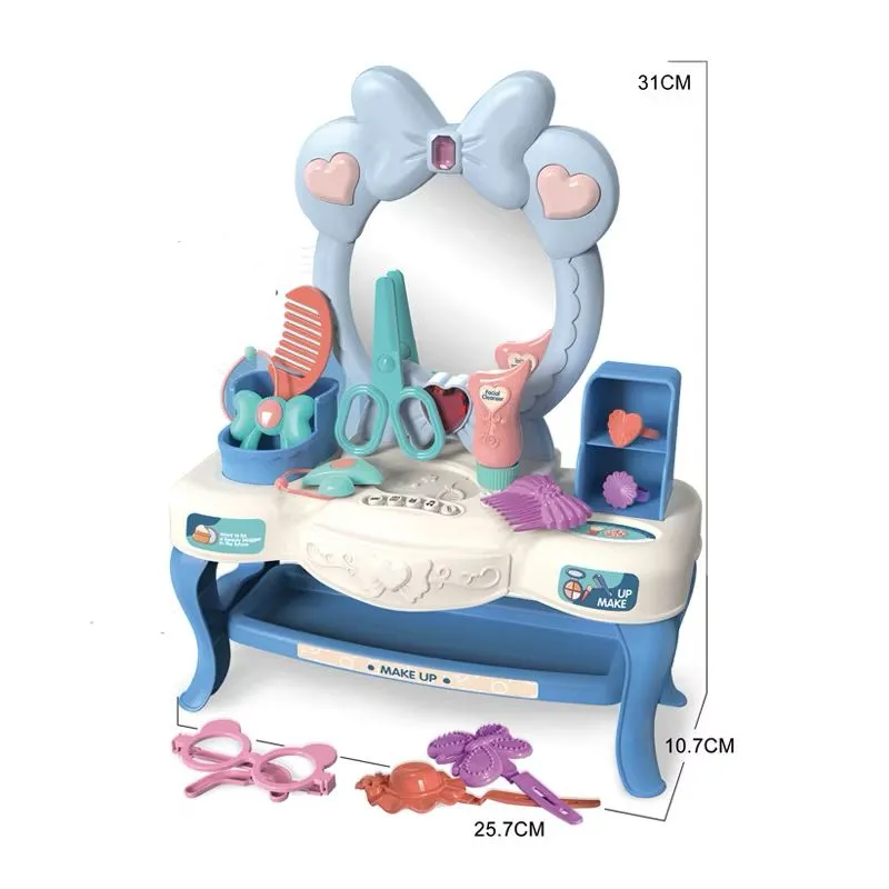 Cosmetic table set with accessories 19 pcs