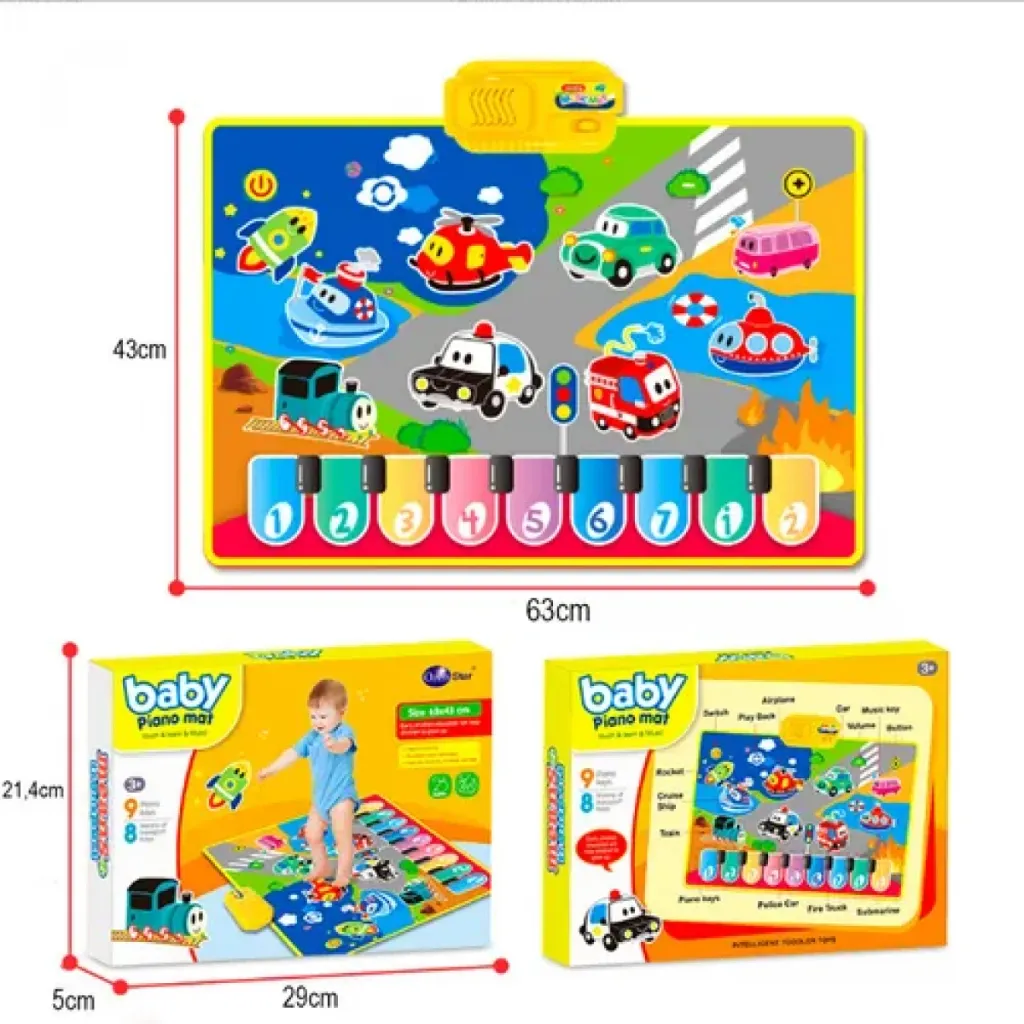 Baby piano mat size:63*43cm