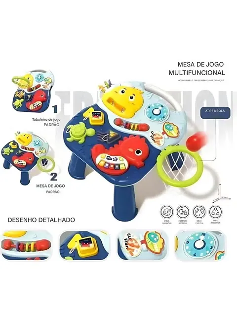 2-in-1 multi-functional game table.  (Blue)