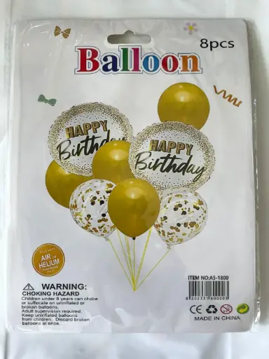 Set 2 foil balloons 6 latex
