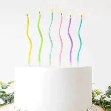 Curly candles*12 pieces