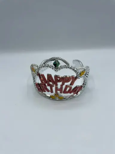 Happy birthday crown plastic
