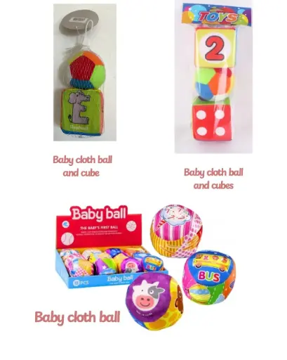 Cloth ball and square for babies 0 months+