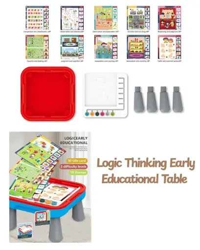 Logic Thinking Early Educational Table. This educational game table is designed to enhance logical thinking and problem-solving skills in children. 