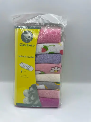 8 Pieces of Baby Bath Towel Soft Natural 80% Cotton Face Towel Feeding