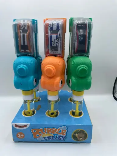 2 in 1 bubble with car drop toy