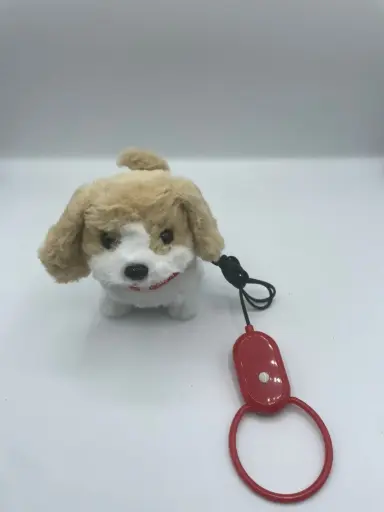 Dog toy Fantastic Jumping Puppy Toy, a battery-operated electronic plush dog toy designed for children. 